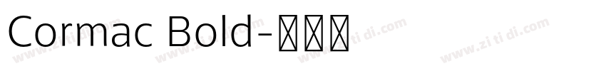 Cormac Bold字体转换